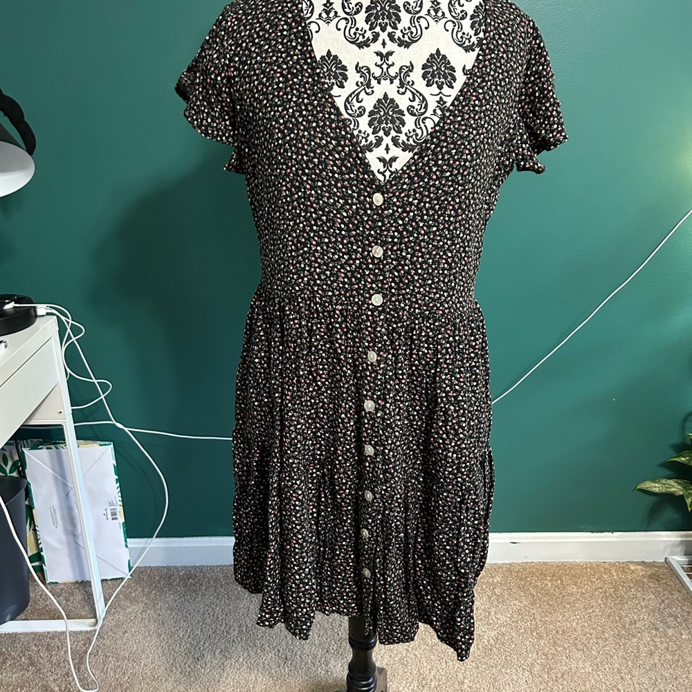 Arizona Jean Company Black and White Peplum Sundress
